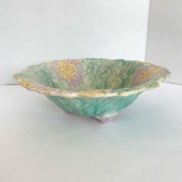 Antique Ceramic Avon Ware England Pastel Floral Candy Dish 1930s Great Condition - Picture 1 of 8